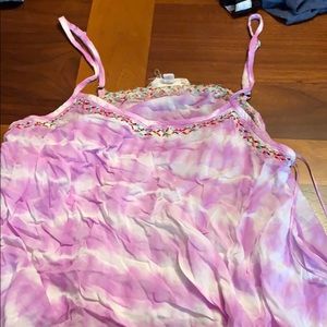 Light purple and white striped tank top